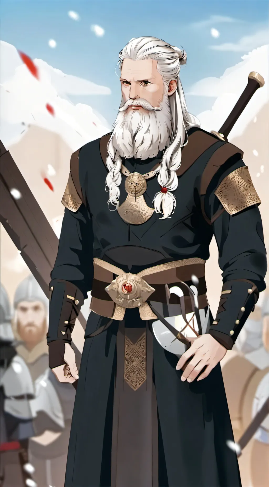 ai character: Viking war background