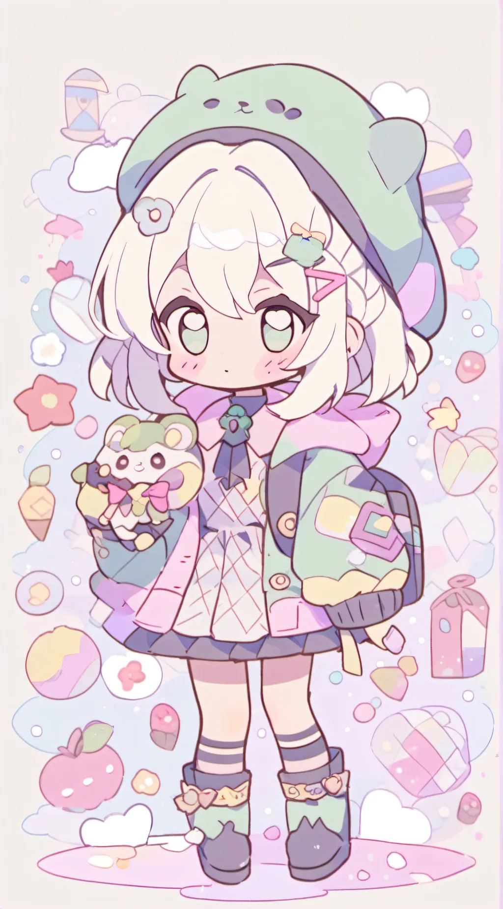 ai character: Cat  background