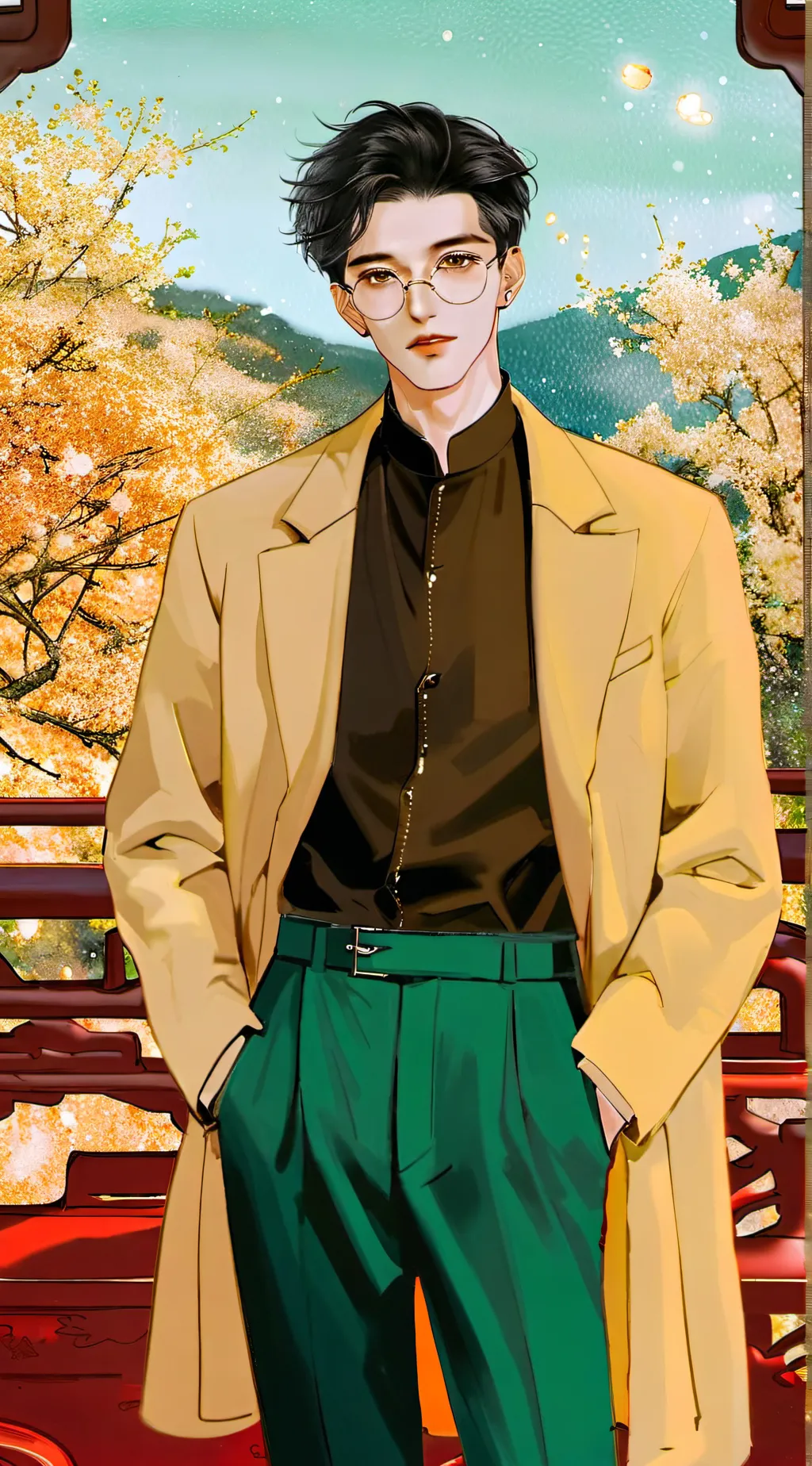 ai character: Lin  Yang background