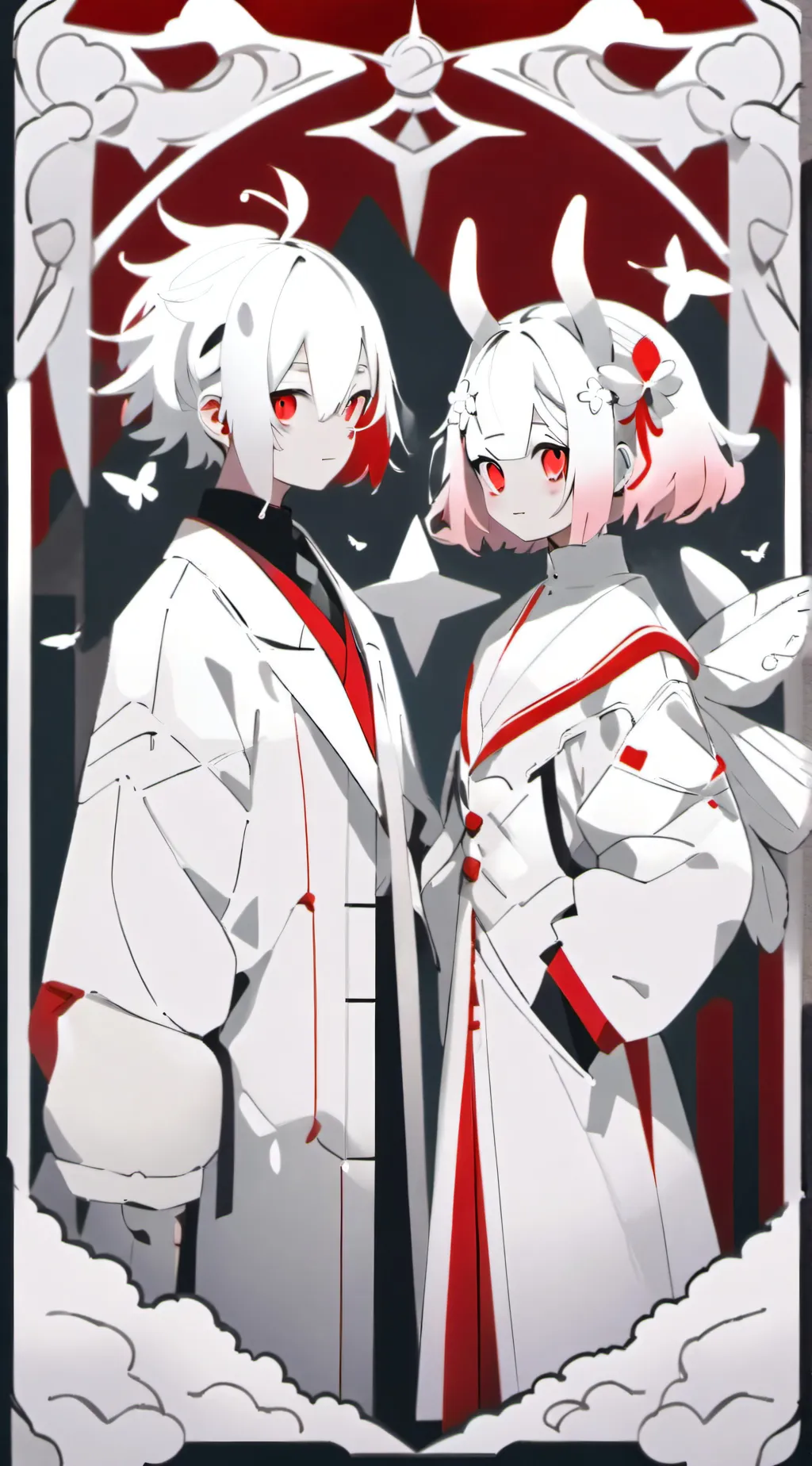 ai character: Luna and kira!  background