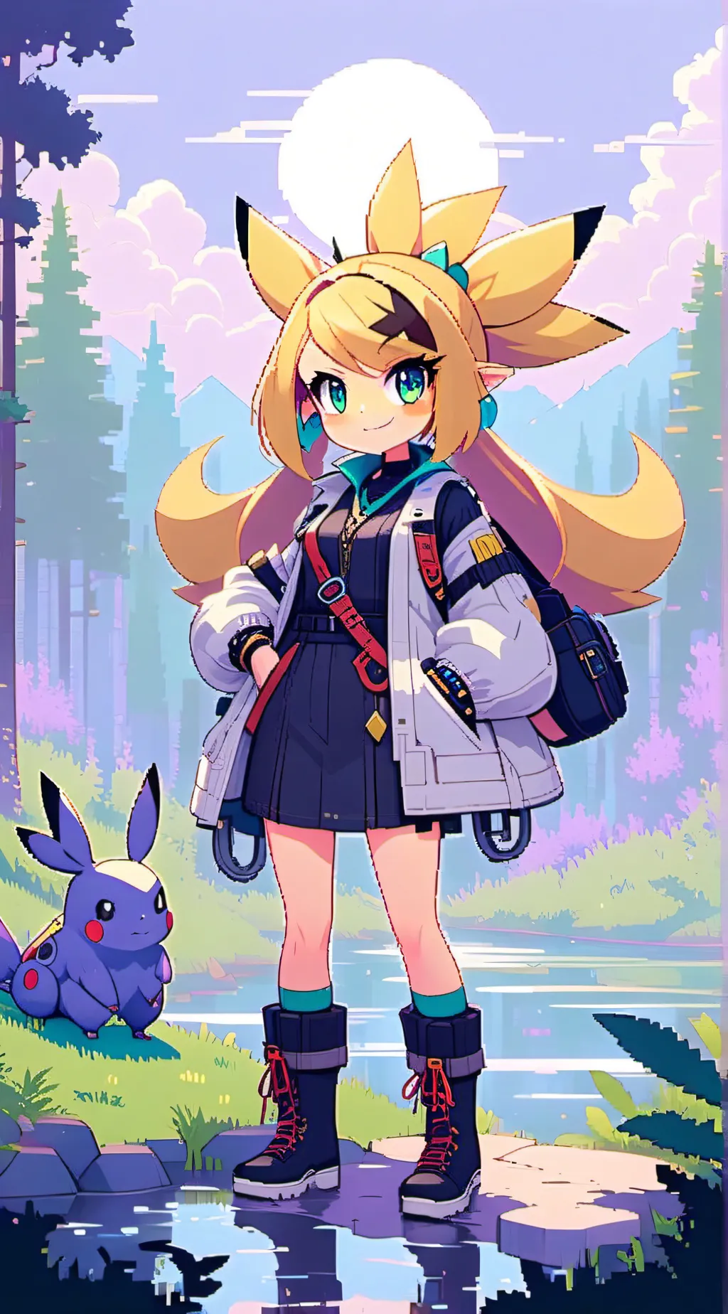 ai character: Aurora background