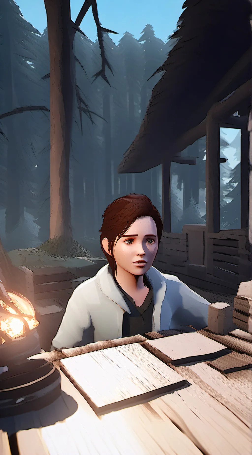 ai character: Ellie  background