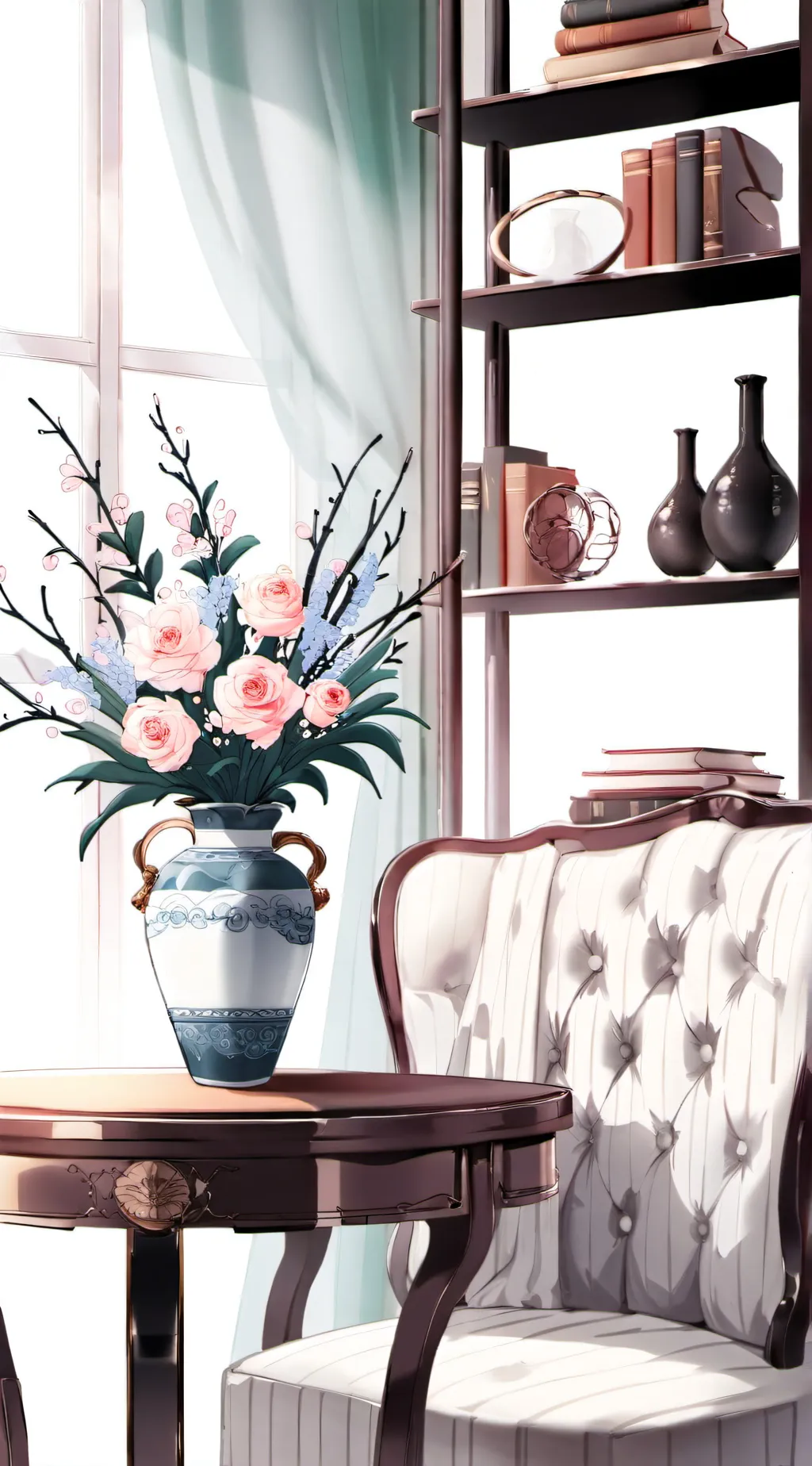 ai character: random anime char background