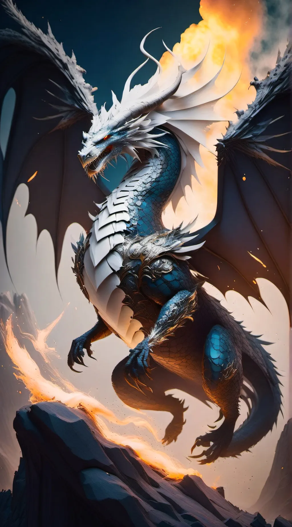 ai character: a dragon 🐉🐉🐉🐉 background