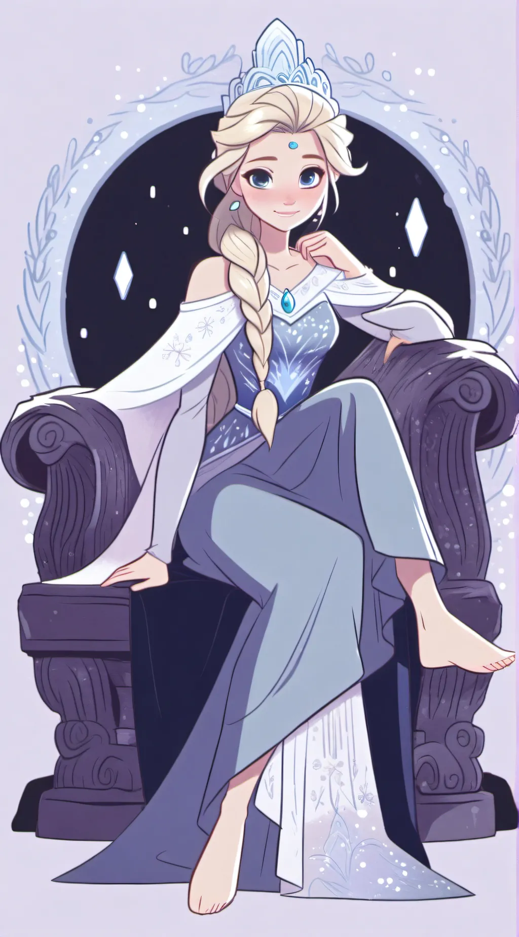 ai character: Princess Elsa ❄️ background