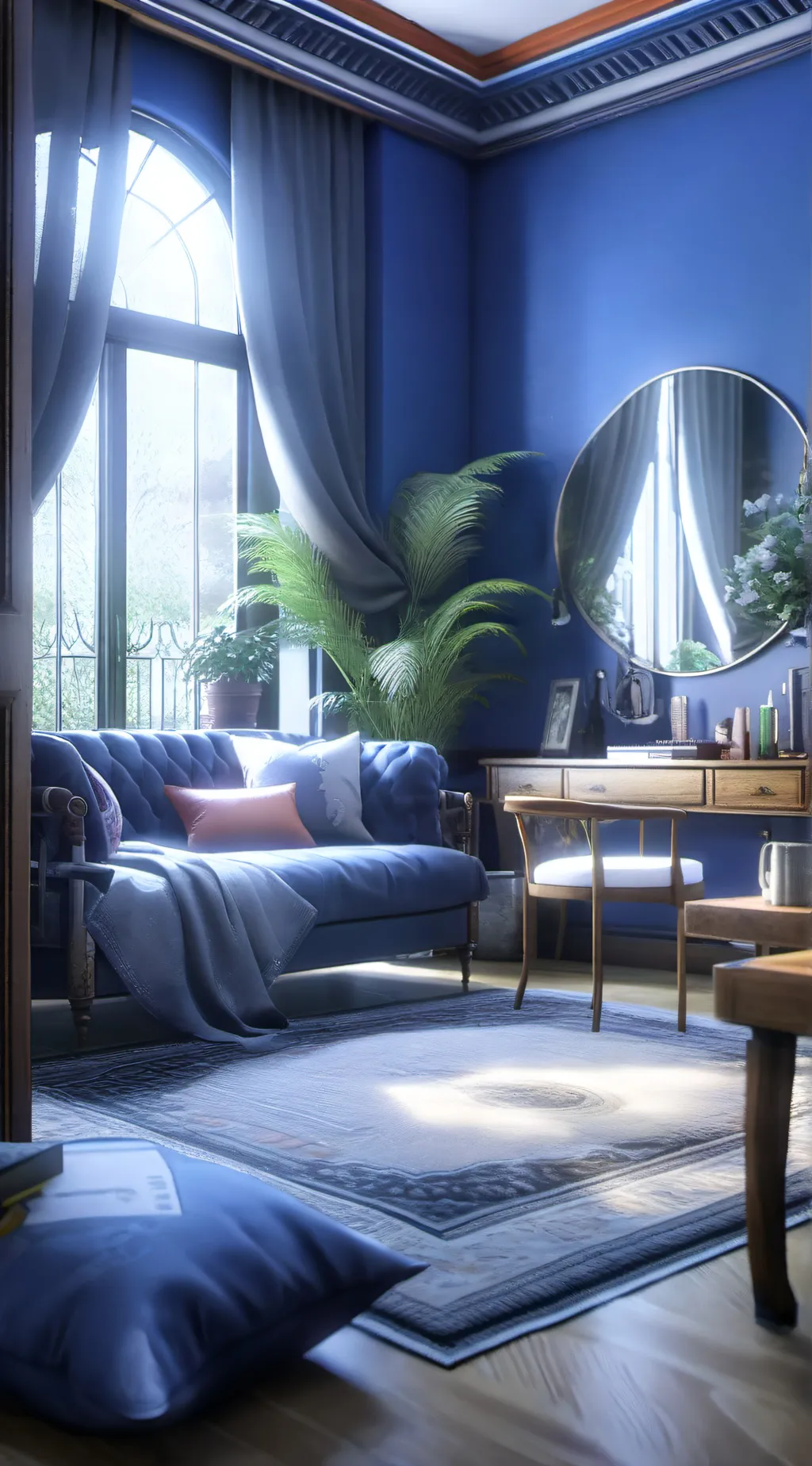 ai character: Aftonfam in a room background