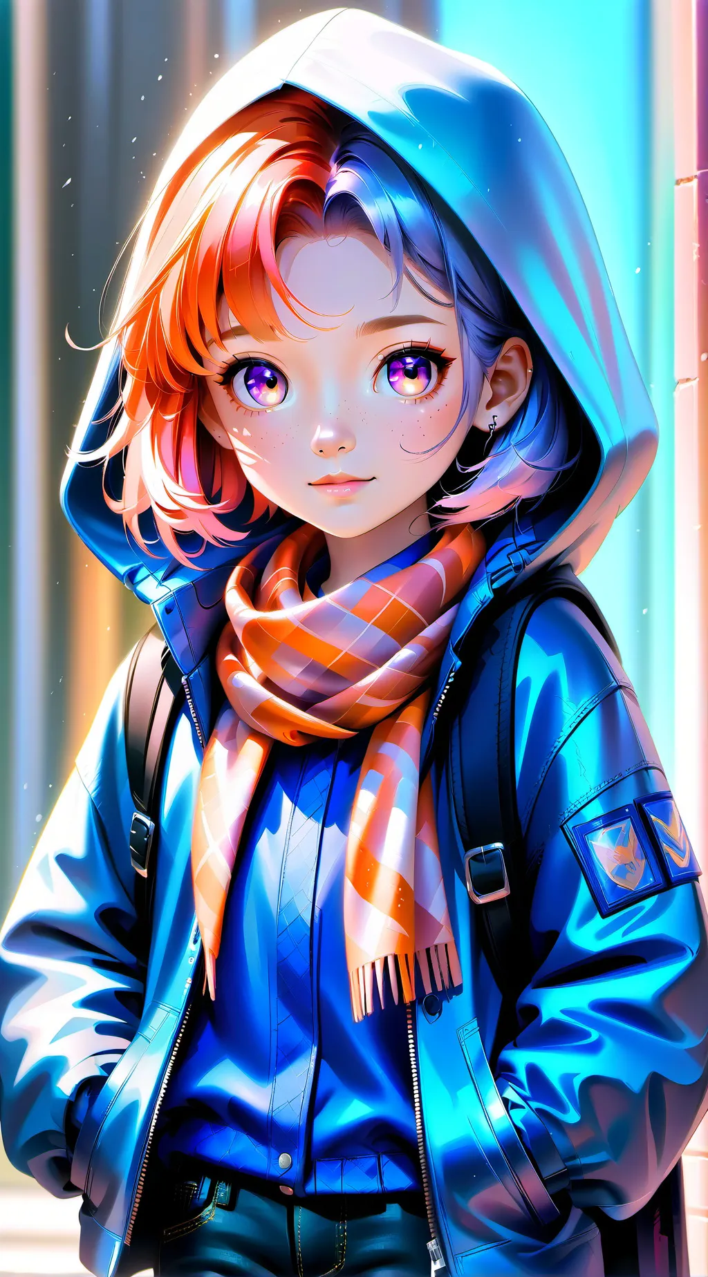 ai character: Autumn  background