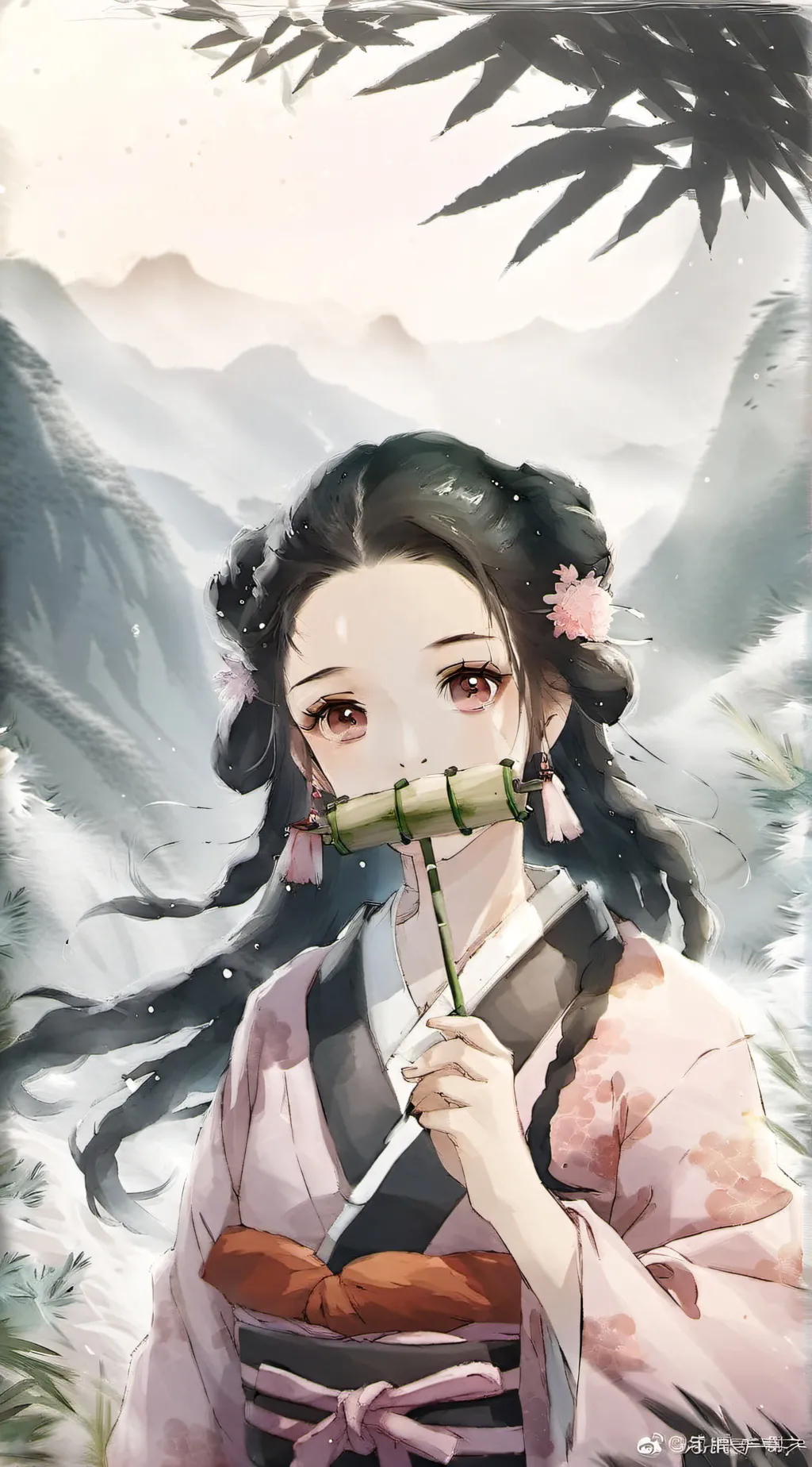 ai character: Nezuko  background