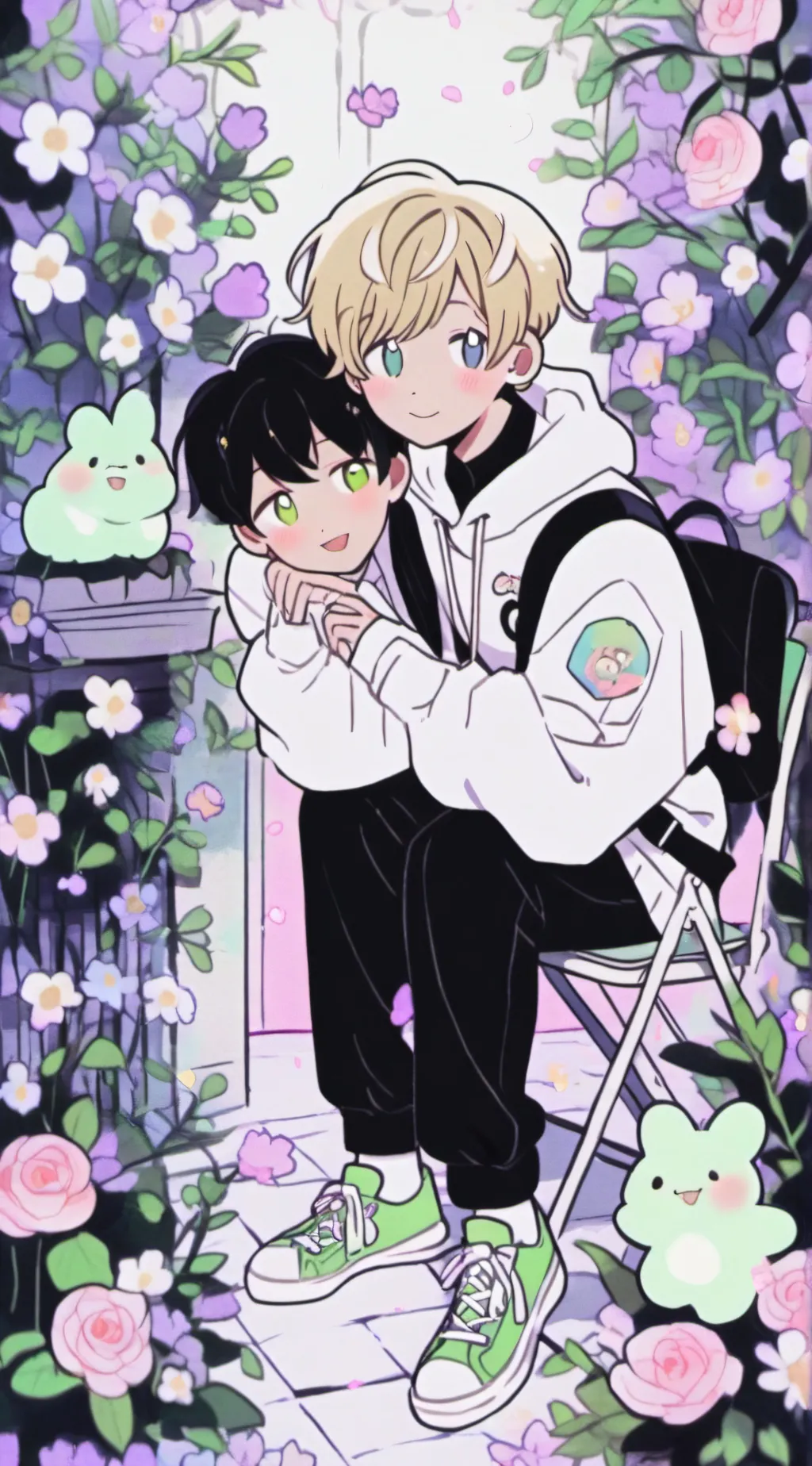 ai character: sam and colby  background