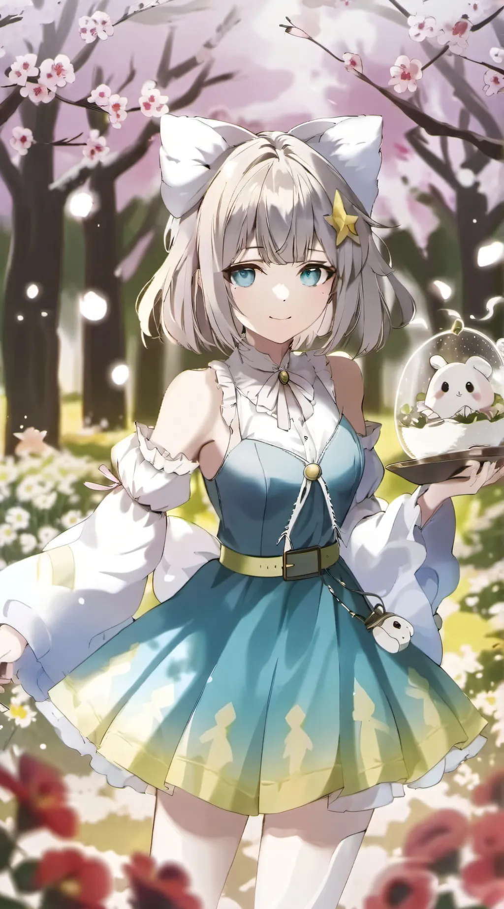 ai character: violet background