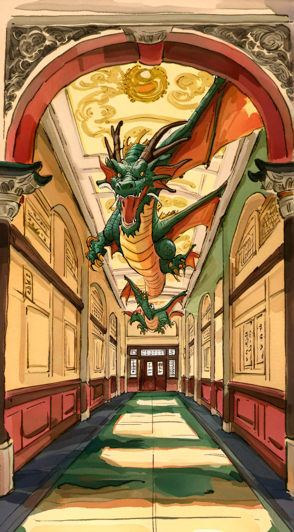 ai character: School for dragons background