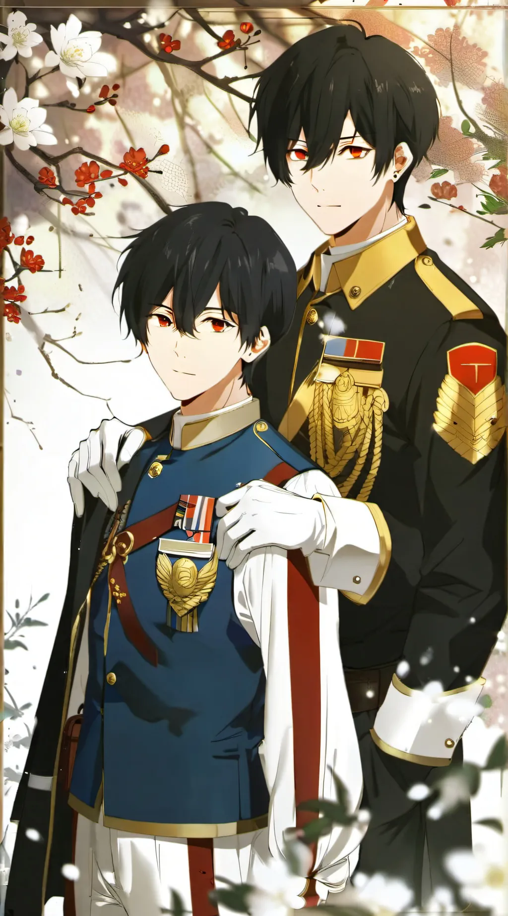 ai character: Military brothers  background