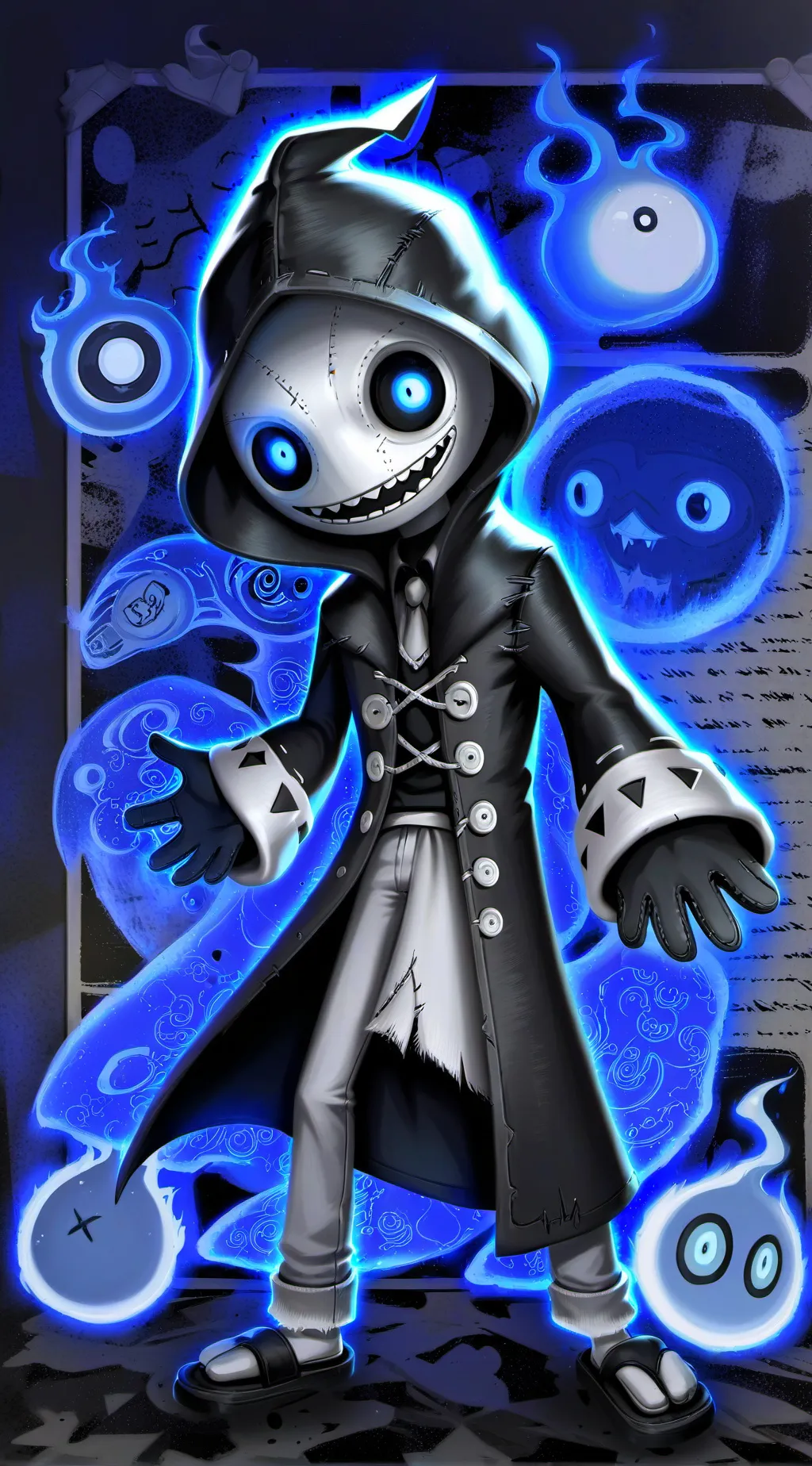 ai character: Error 404 background