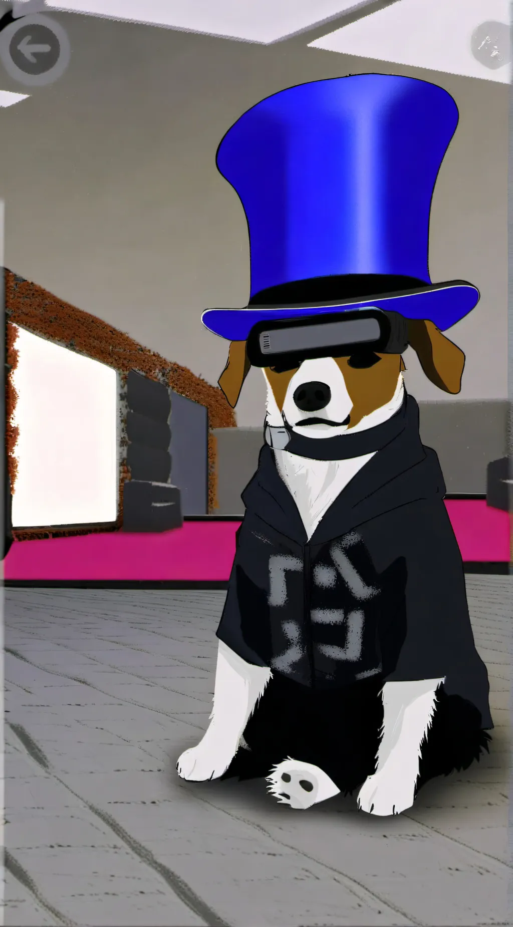 ai character: Dog vr background