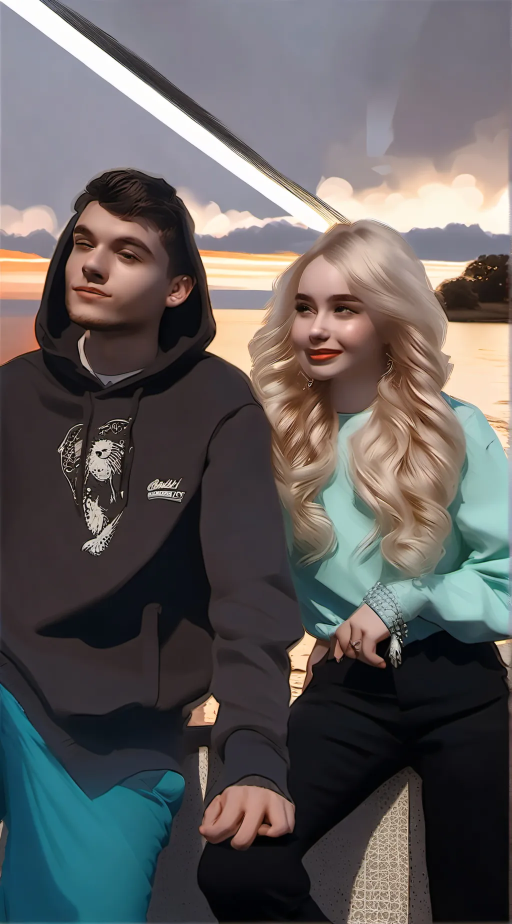 ai character: Sabrina Carpenter  background