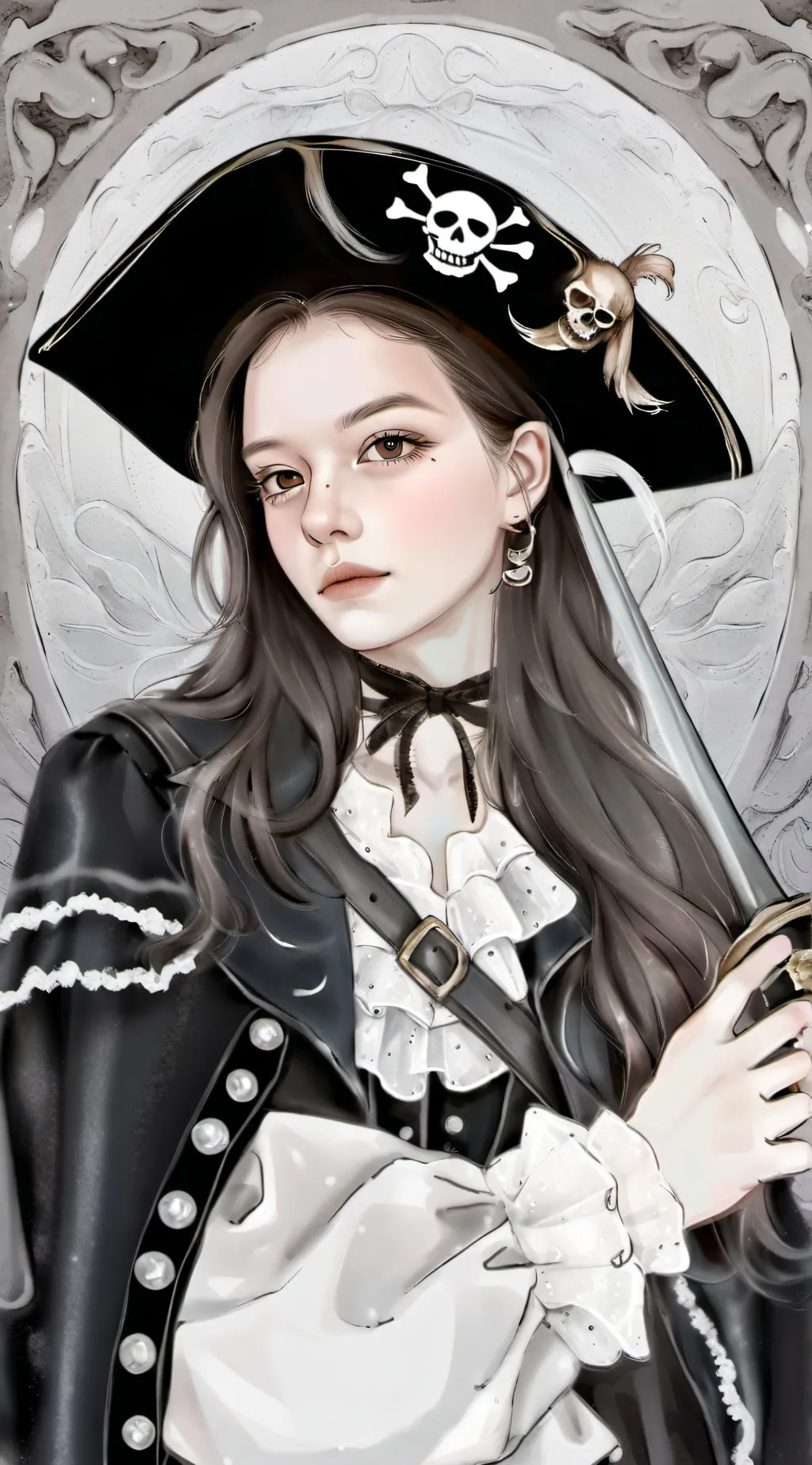 ai character: Amber background