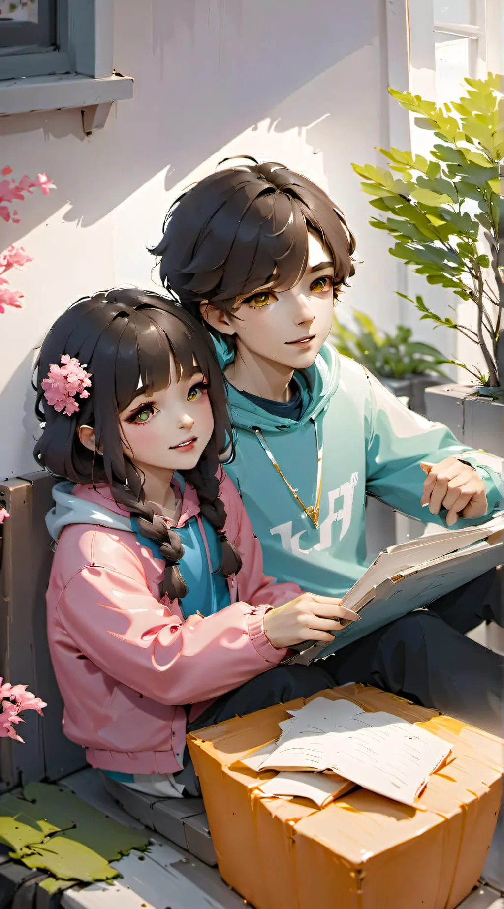 ai character: Sky  background