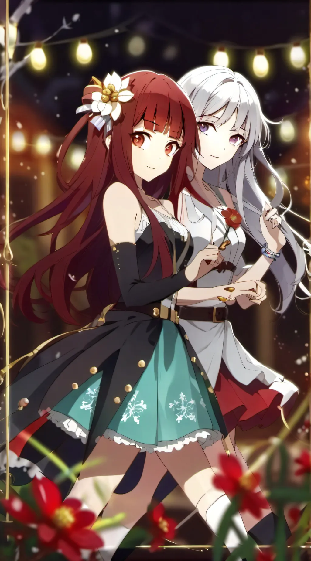 ai character: Luna and Emma  background