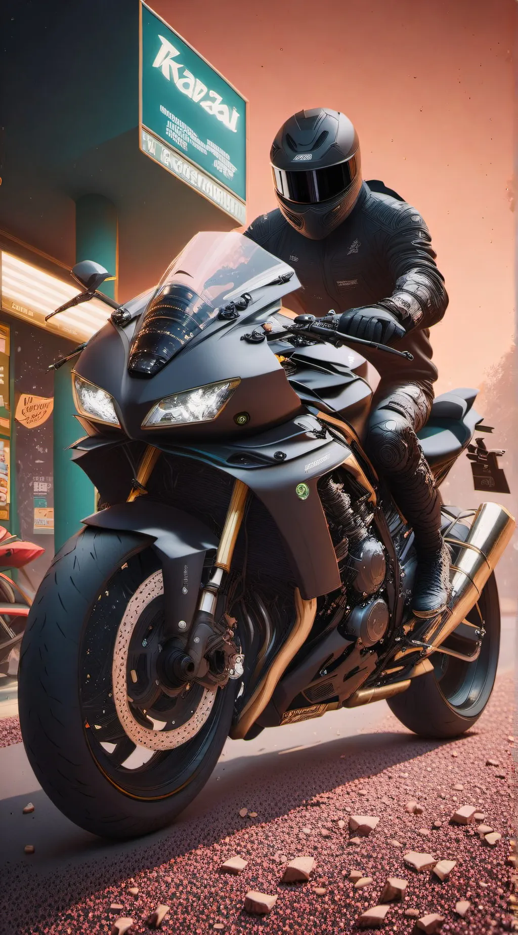 ai character: Focus (biker) background