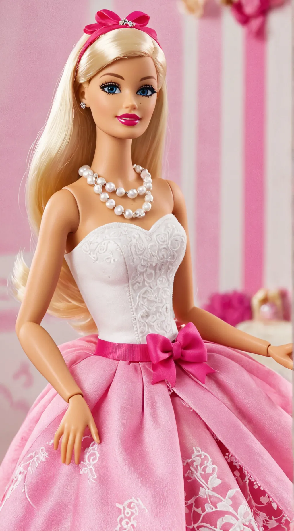 ai character: Barbie. background