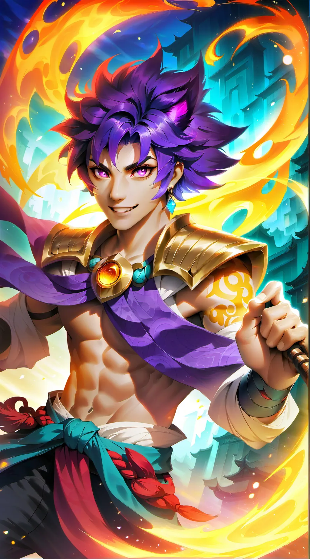 ai character: amazing digita cir background