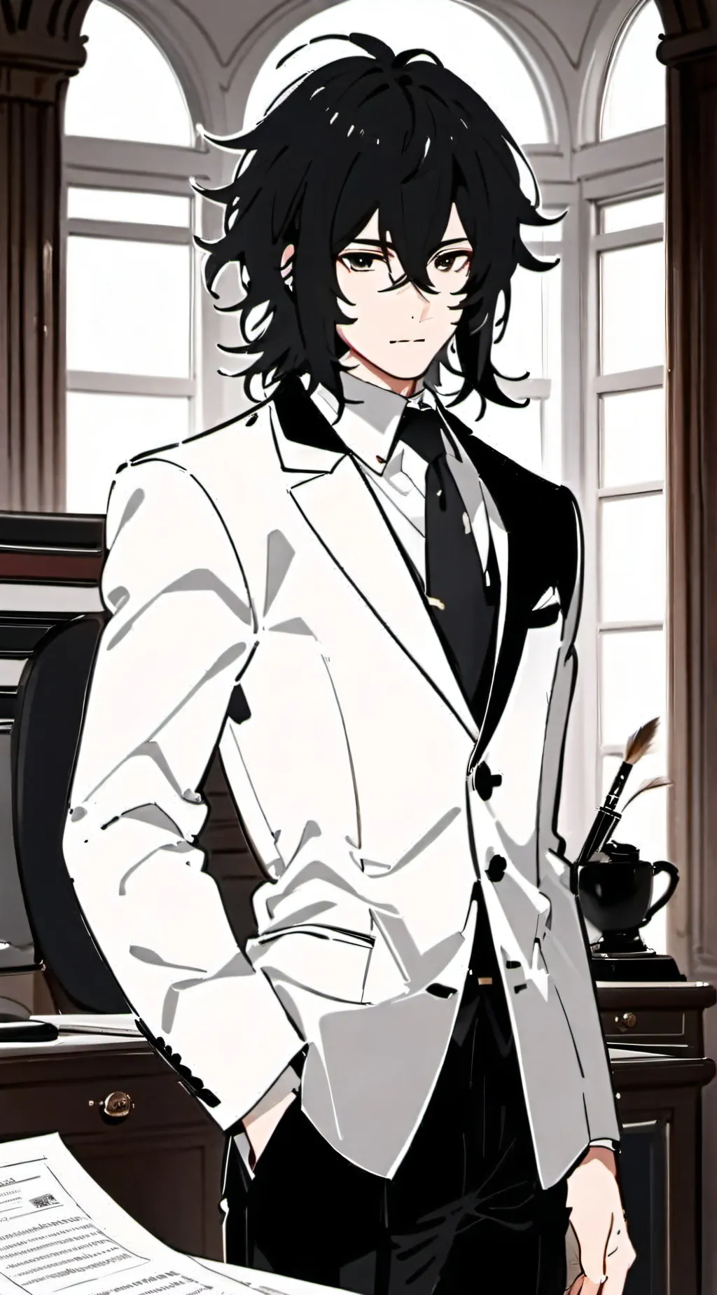 ai character: Duke Aizawa  background