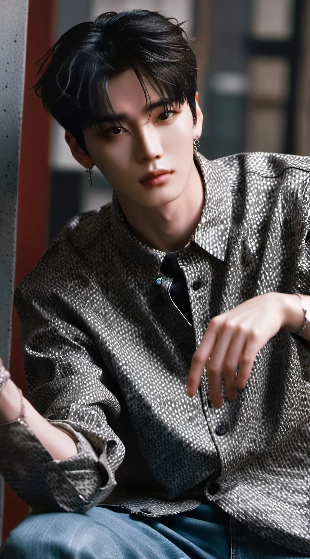 ai character: Hyunjin  background