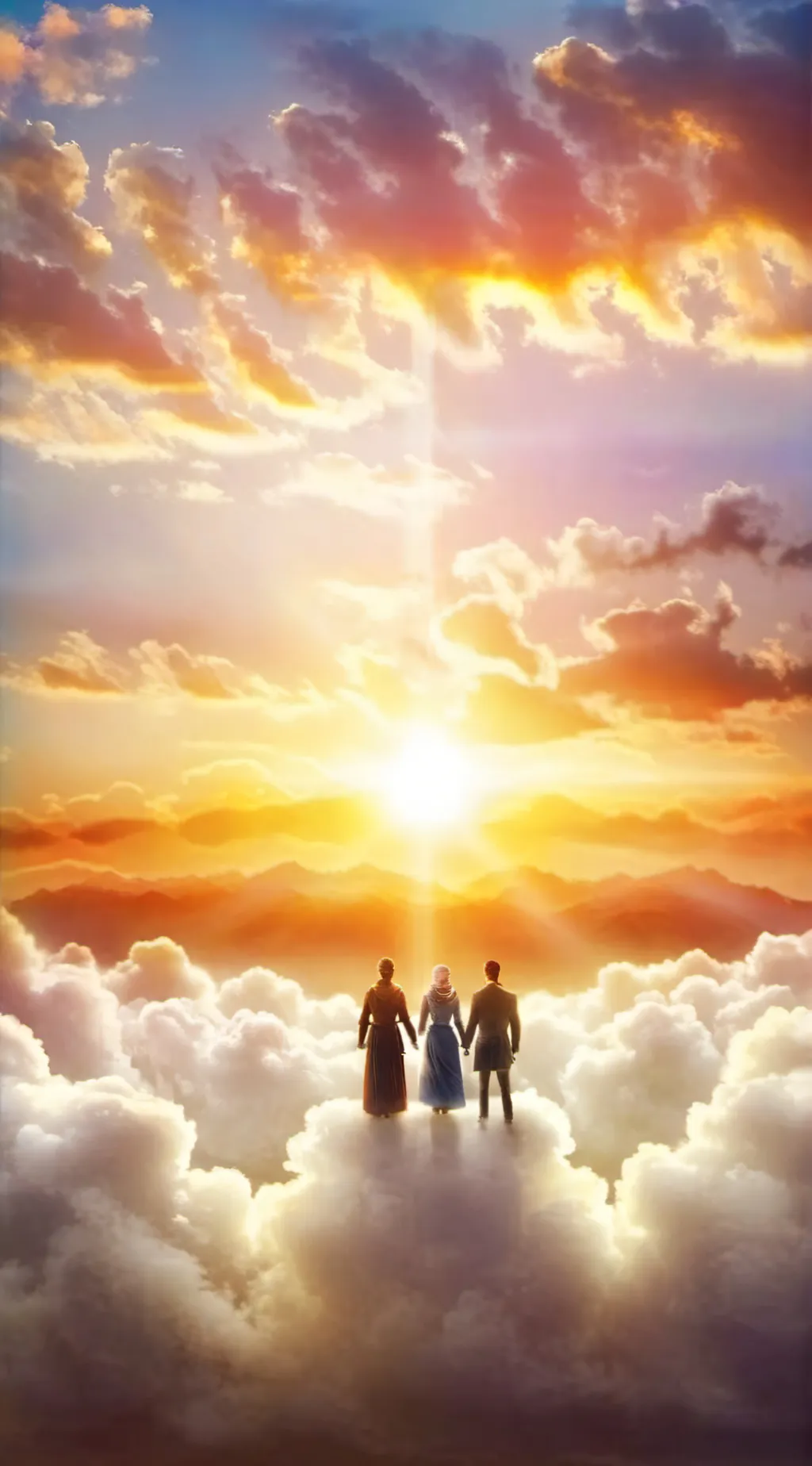 ai character: heaven background