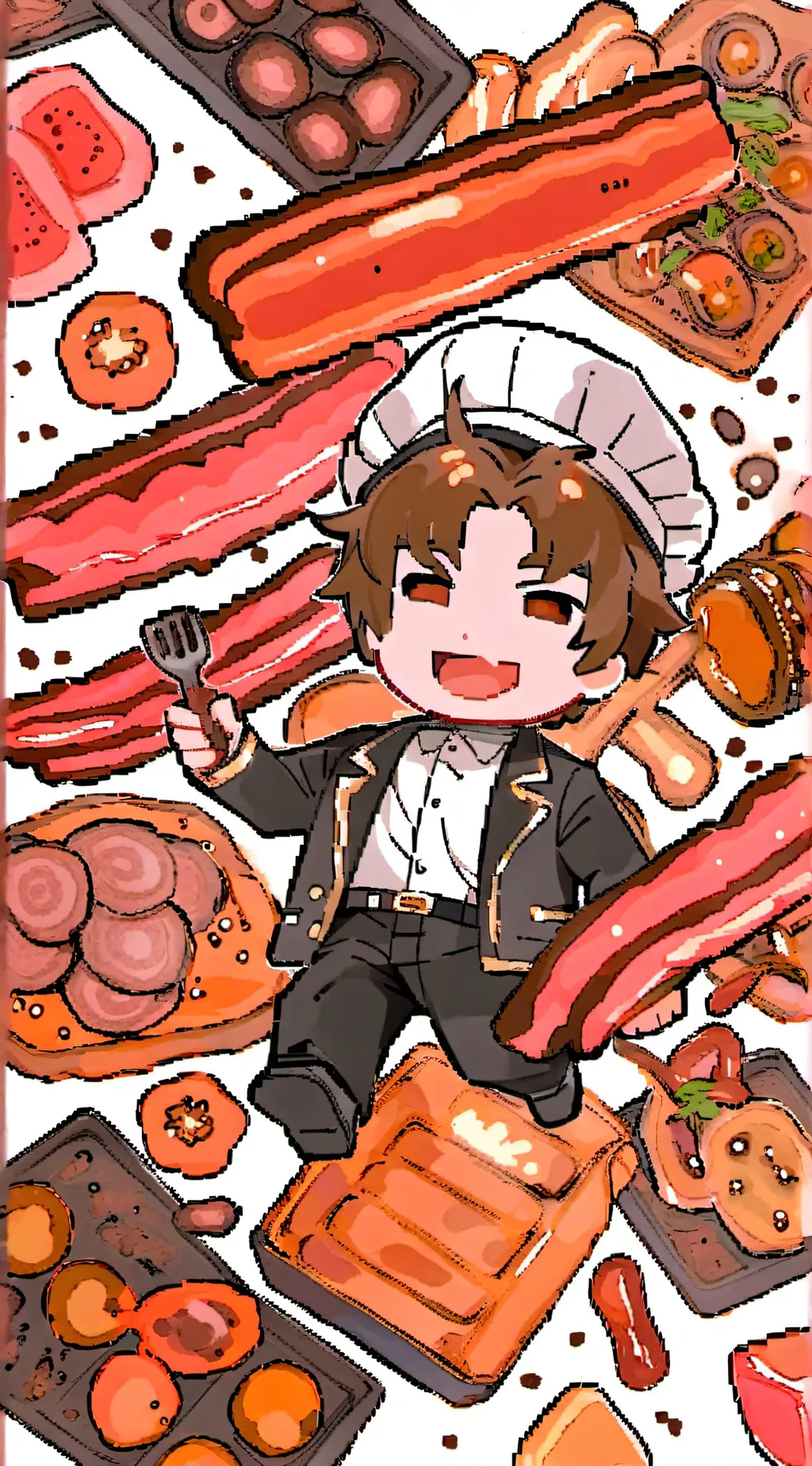 ai character: chefbaconroblox background