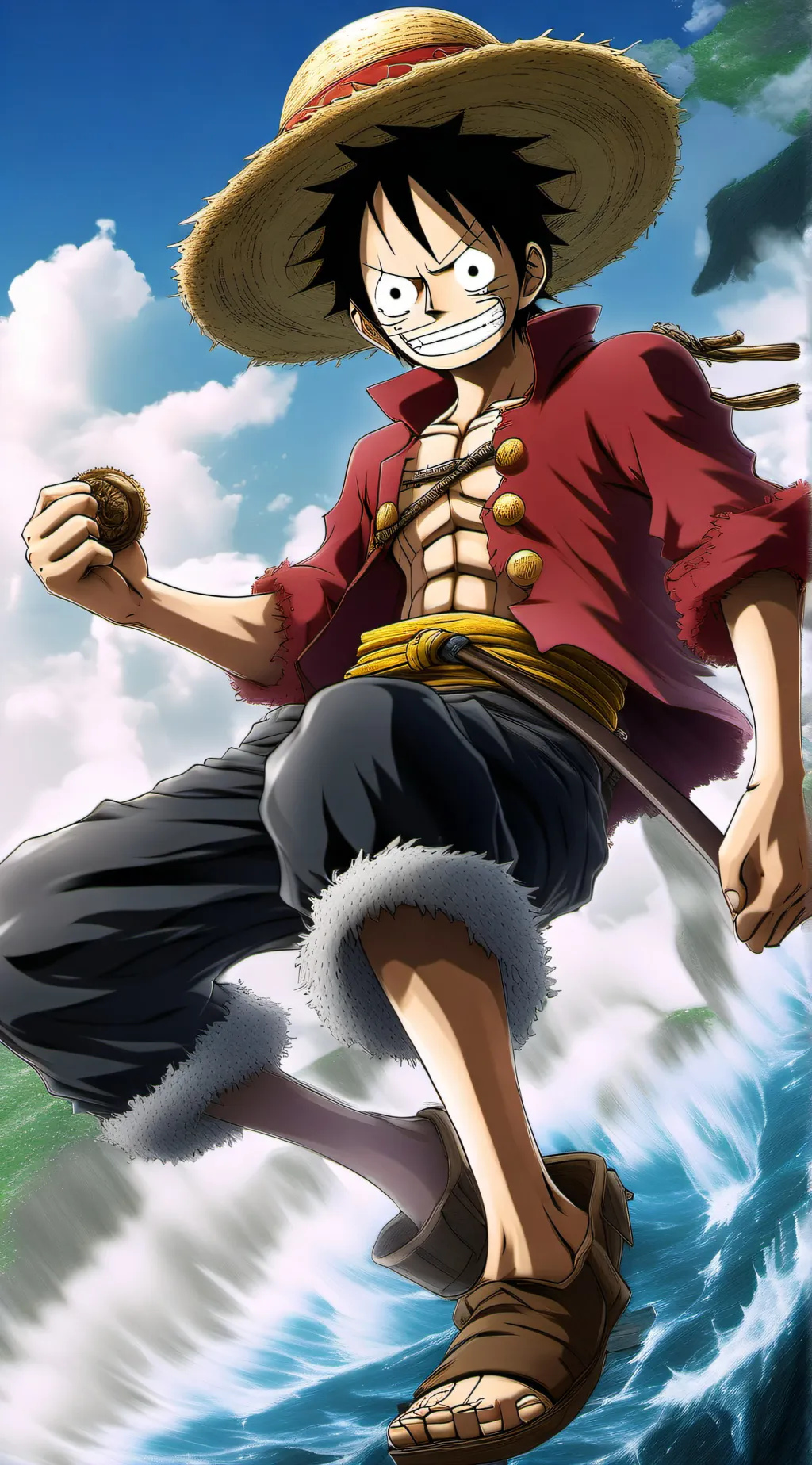 ai character: Monkey D. Luffy background