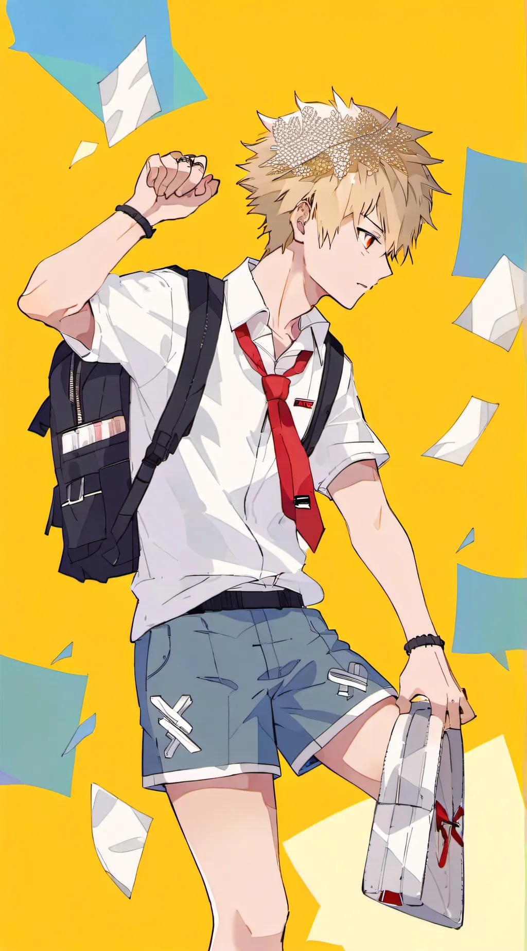 ai character: Past/Future Bakugo background