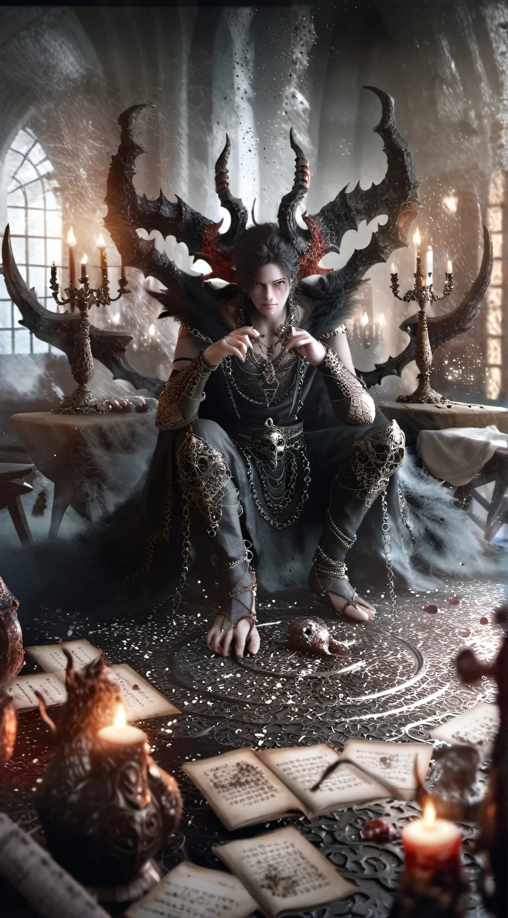 ai character: demon chamber  background