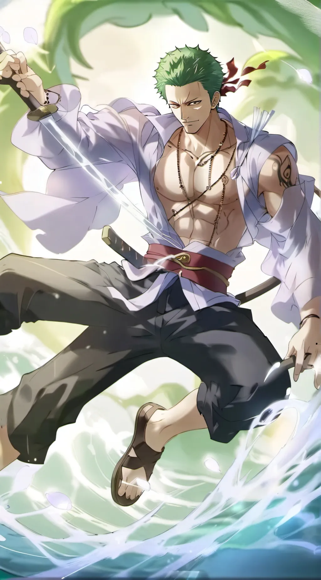 ai character: rowonara zoro  background