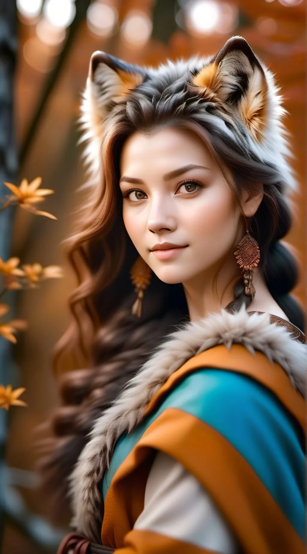 ai character: Amber background