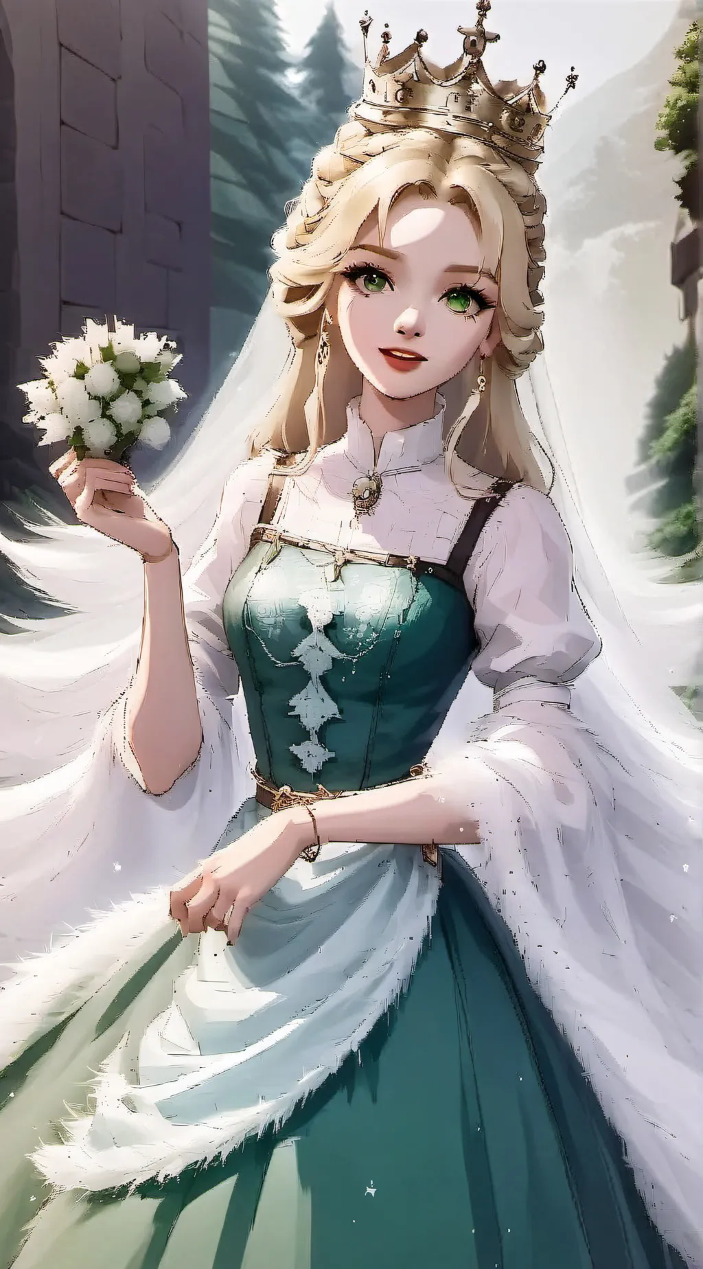 ai character: The queen ￼ background