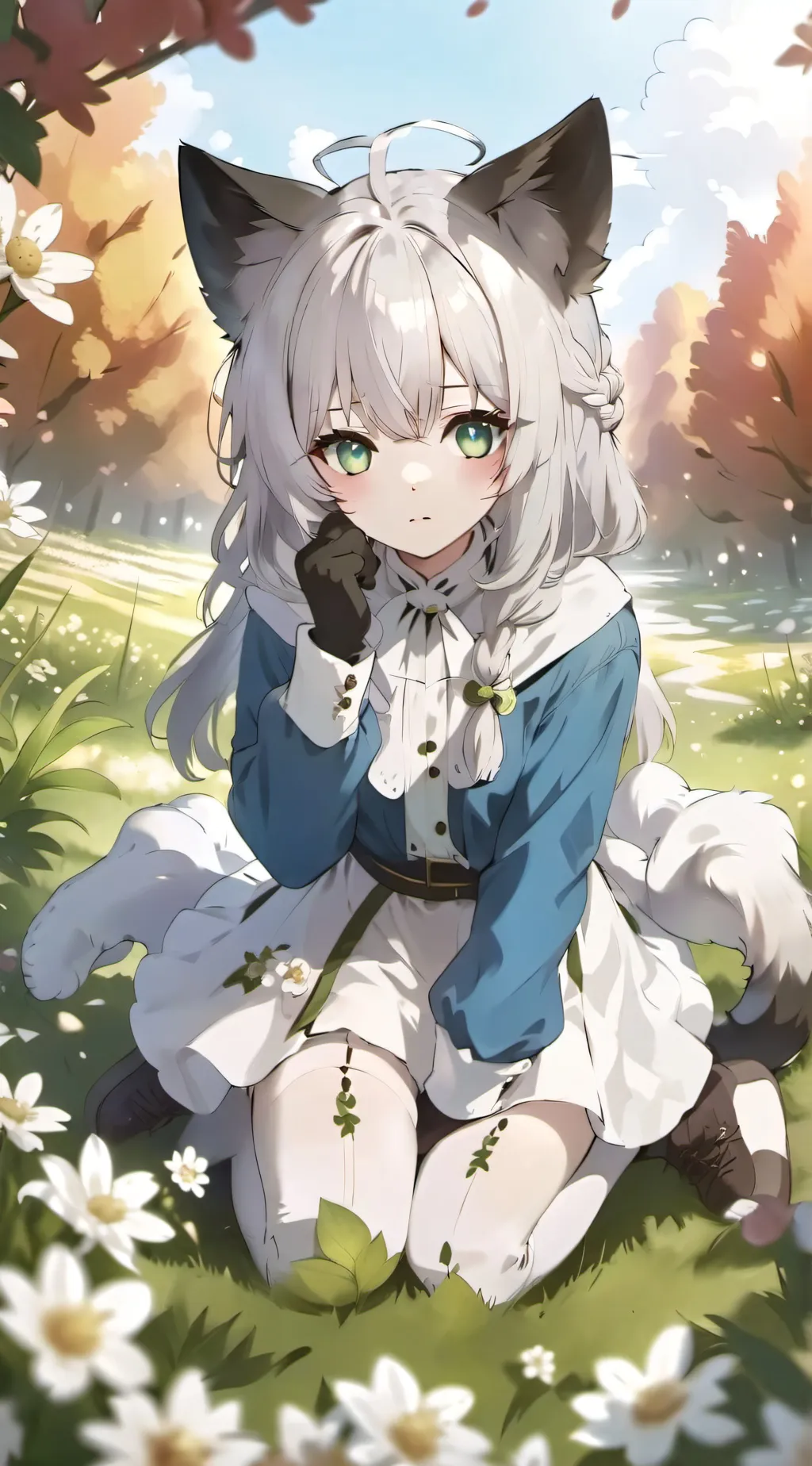 ai character: Snow background