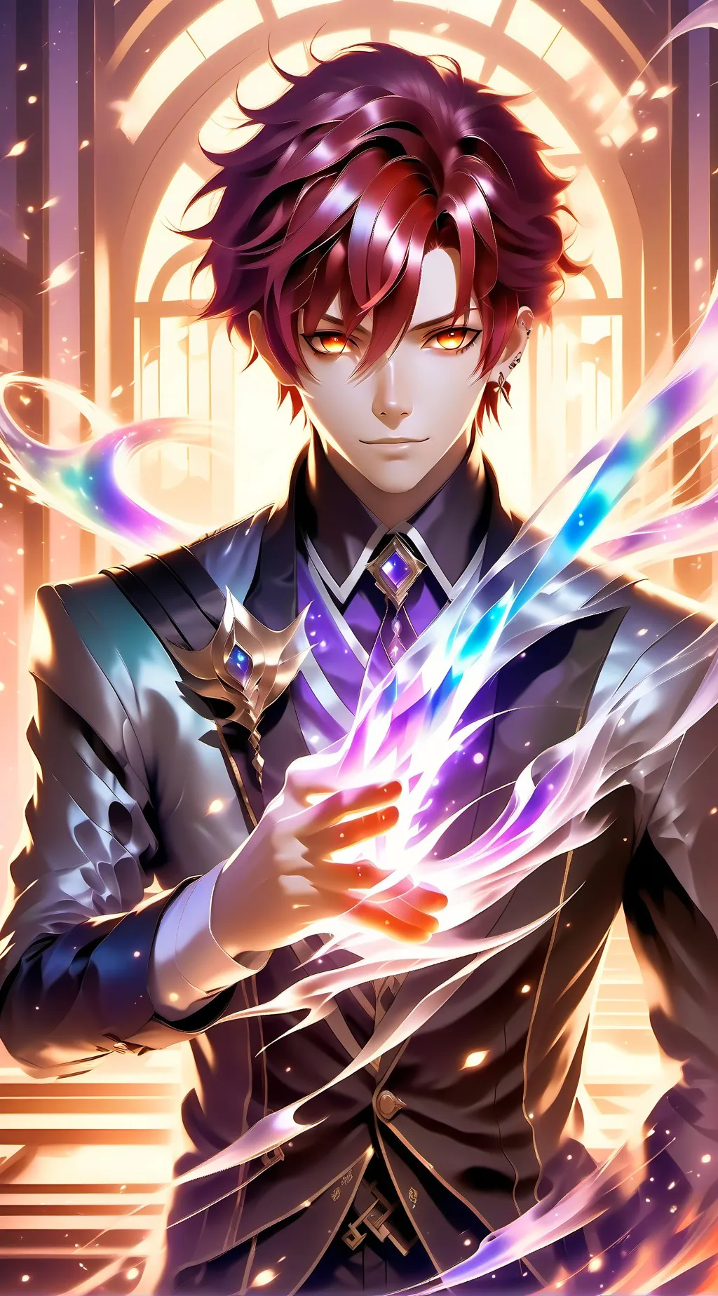 ai character: shoto todoroki background