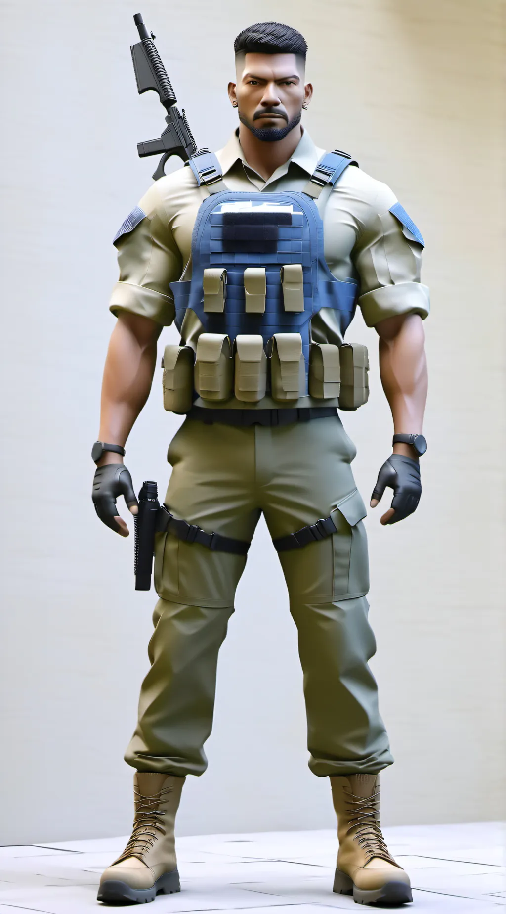ai character: commander John  background
