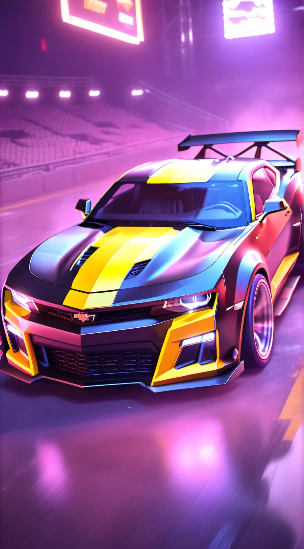 ai character: Bumblebee Camaro background