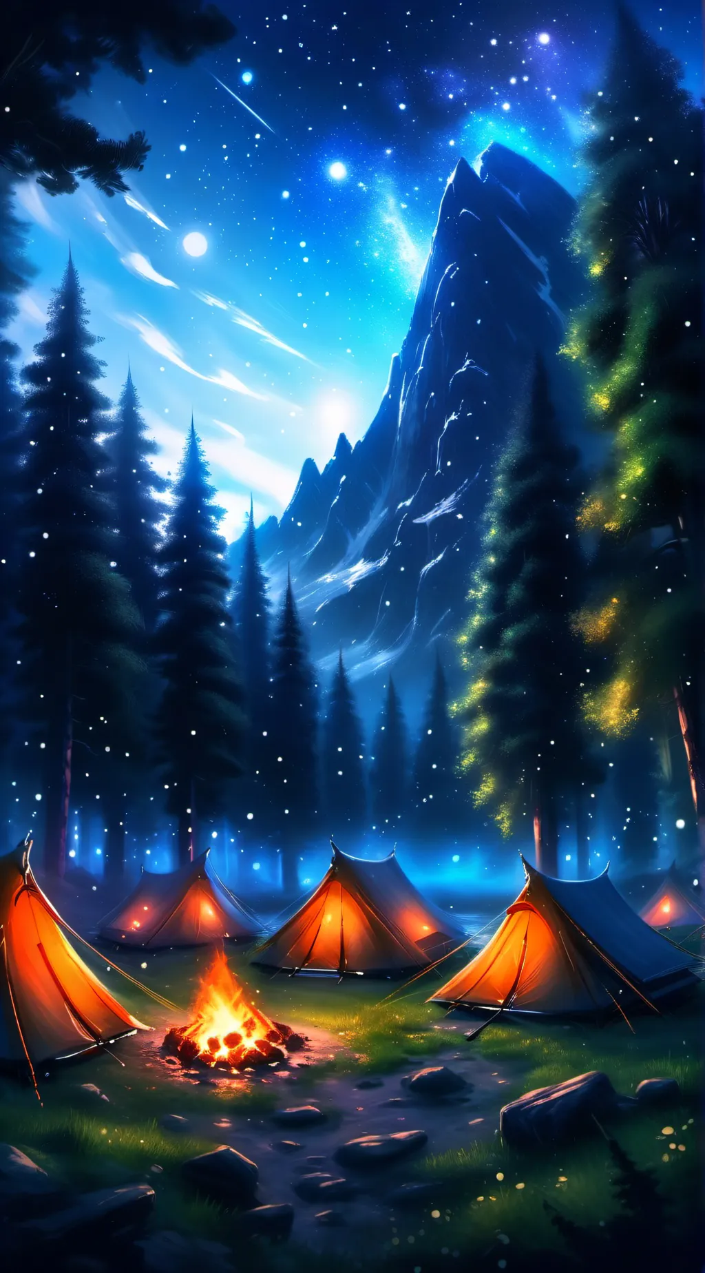 ai character: Camp Cryptid background