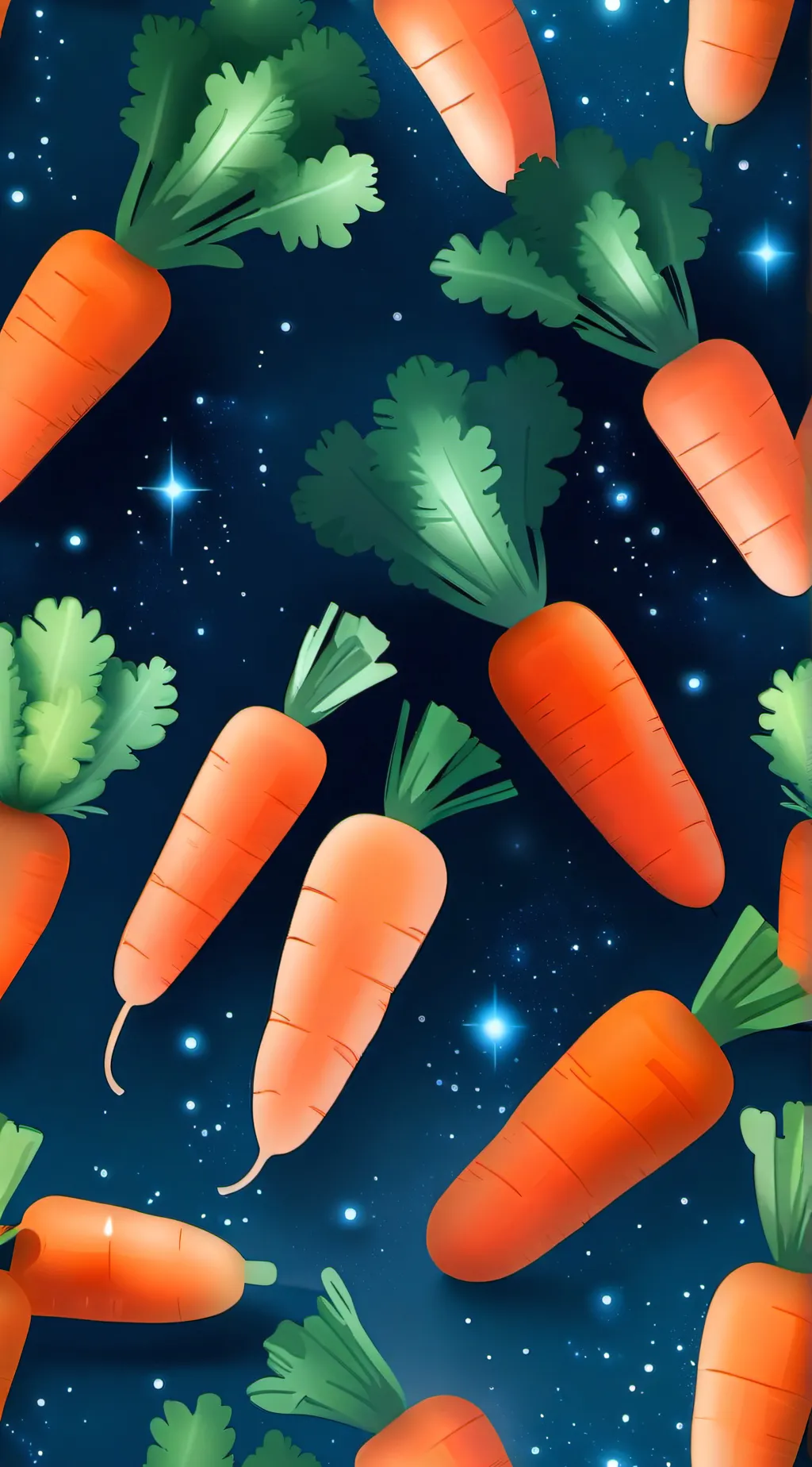 ai character: a carrot background