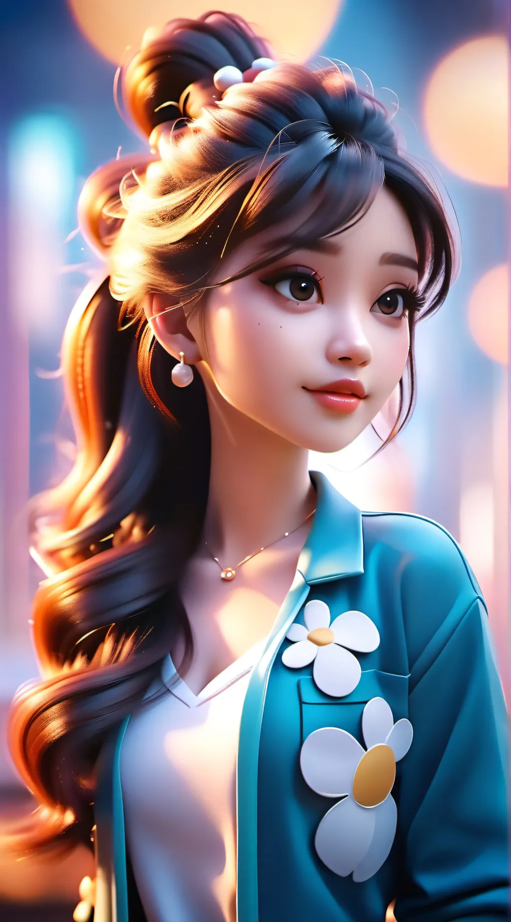 ai character: Girl background