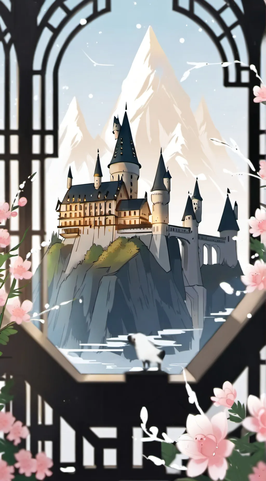 ai character: Hogwarts  background