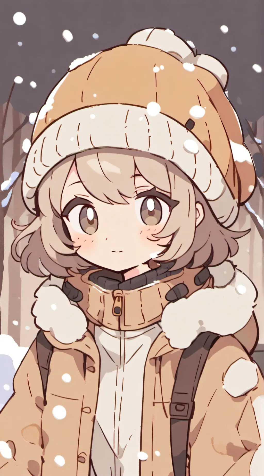 ai character: Snowy giantess background