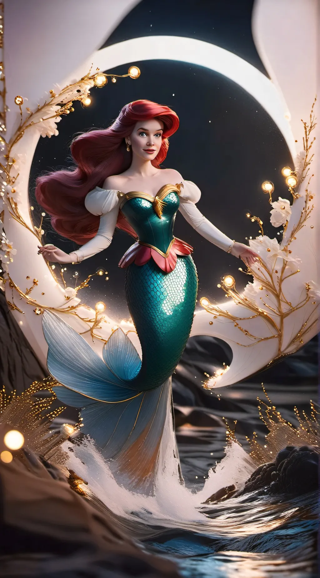 ai character: Ariel  background