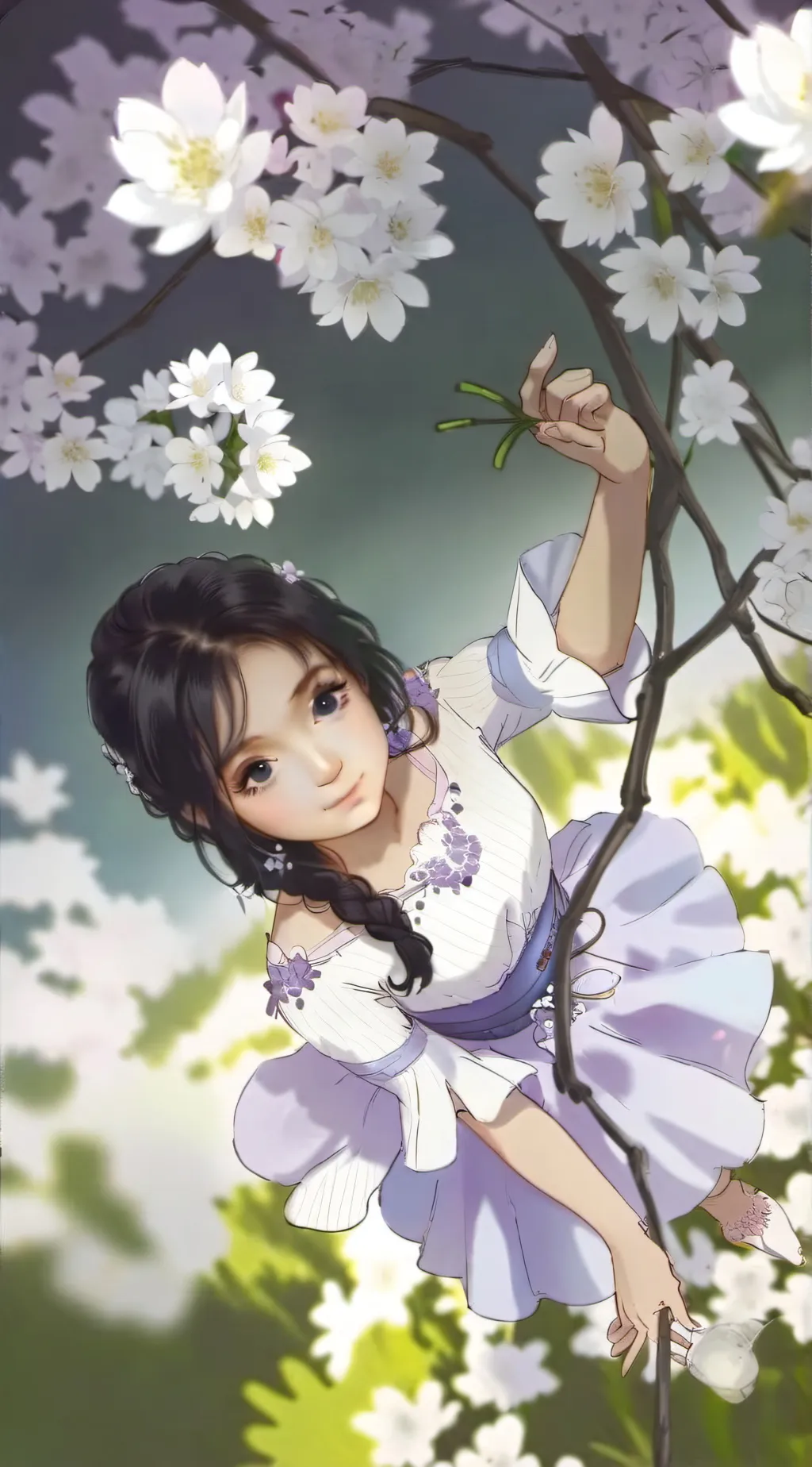 ai character: baby Jasmine  background