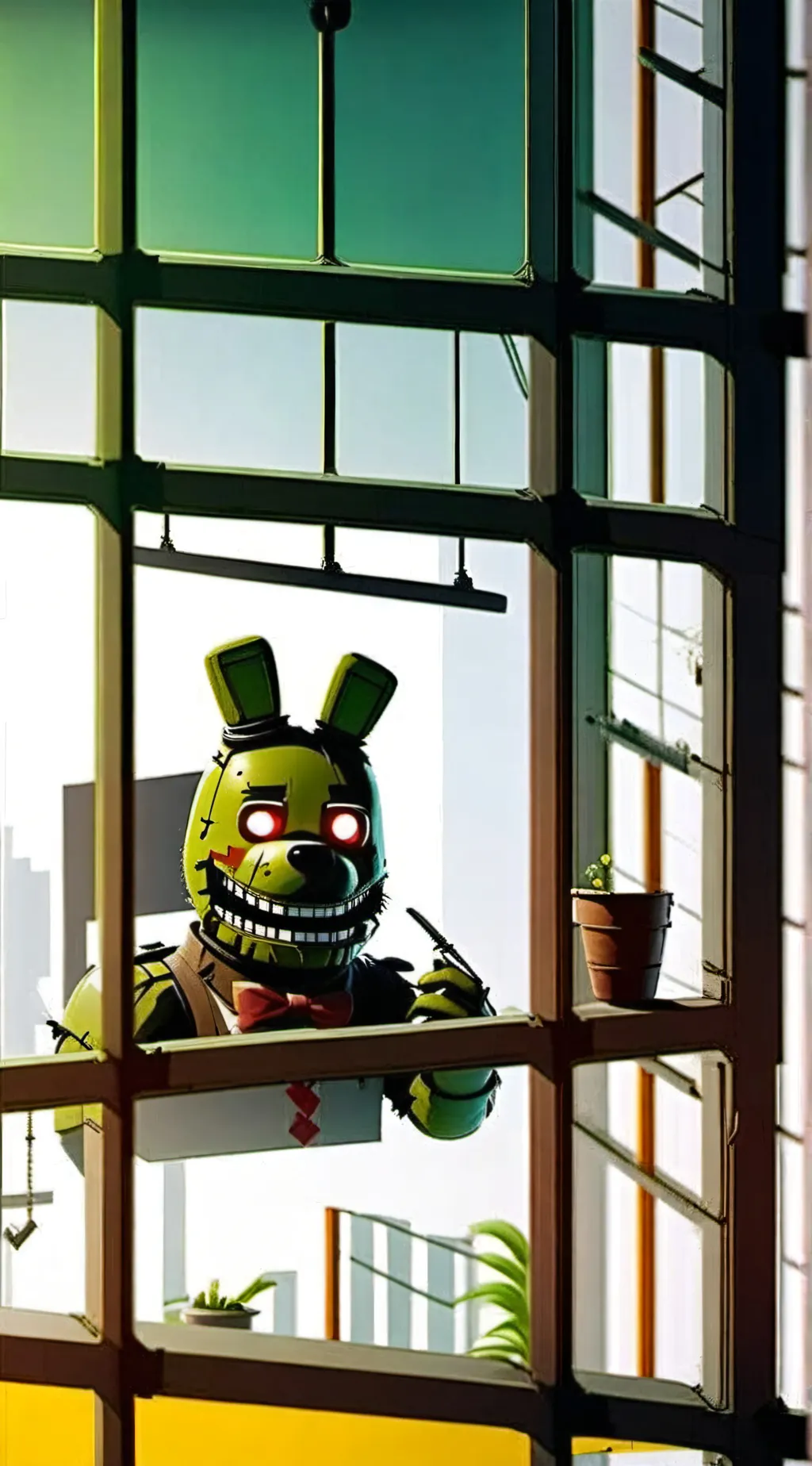ai character: Spring trap background