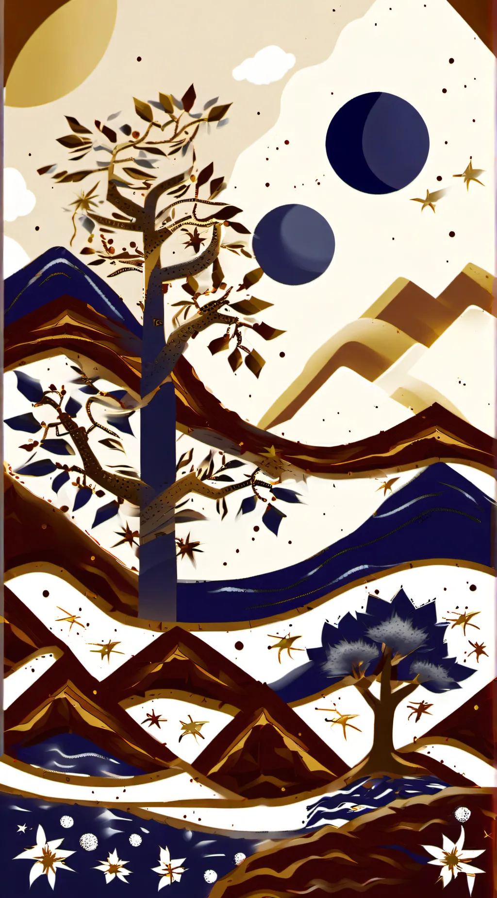 ai character: Moon background