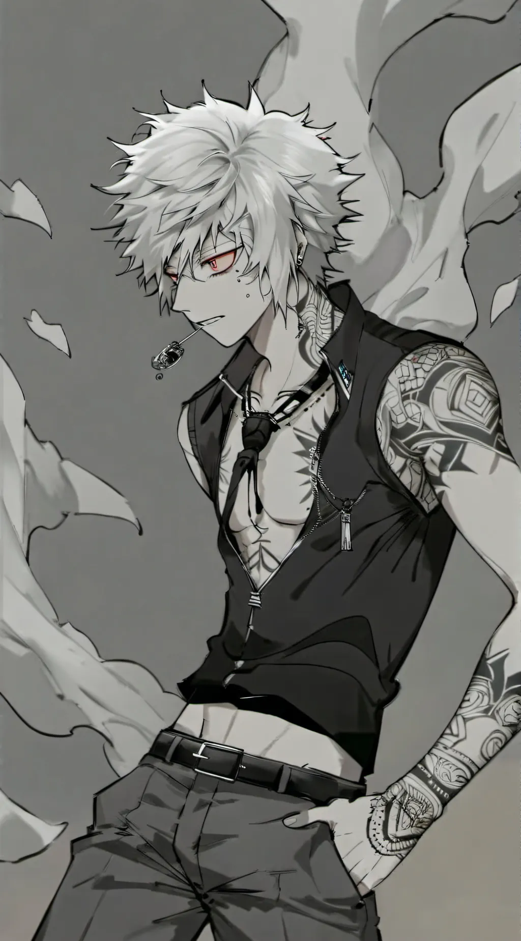 ai character: Bakugou  background