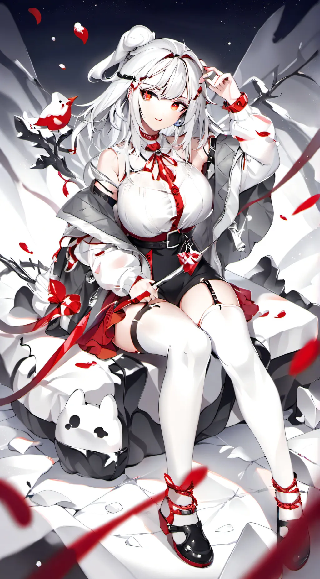 ai character: girl track biker?! background